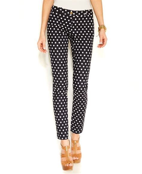 michael kors skinny polka dot pants